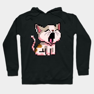 Sadmo x Dall-e Sleepy Kitten Pixelart Hoodie